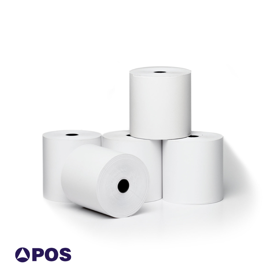 ROLLO PAPEL TERMICO 80x80x12 SIN BPA, En Cajas de 50 Rollos